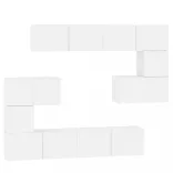 fehér falra szerelhető szerelt fa TV-szekrény