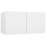 fehér falra szerelhető szerelt fa TV-szekrény