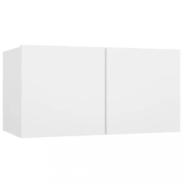 fehér falra szerelhető szerelt fa TV-szekrény