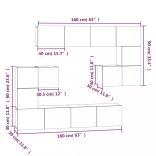 sonoma tölgy színű falra szerelhető szerelt fa TV-szekrény