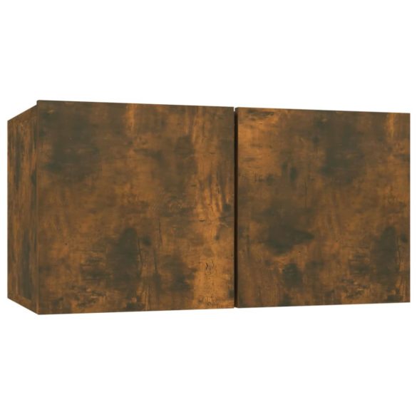 füstös tölgy színű falra szerelhető szerelt fa TV-szekrény