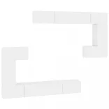 fehér falra szerelhető szerelt fa TV-szekrény
