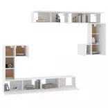 fehér falra szerelhető szerelt fa TV-szekrény