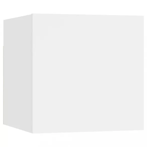 fehér falra szerelhető szerelt fa TV-szekrény