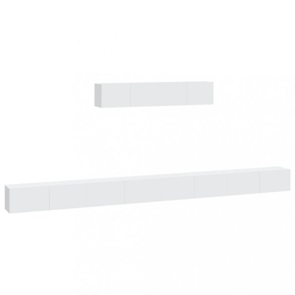 6 részes fehér szerelt fa TV-szekrényszett