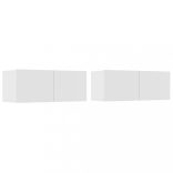 6 részes fehér szerelt fa TV-szekrényszett