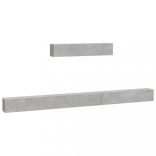 6 részes betonszürke szerelt fa TV-szekrényszett