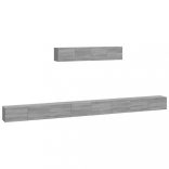 6 részes szürke sonoma színű szerelt fa TV-szekrényszett