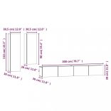 4 részes fehér szerelt fa TV-szekrényszett