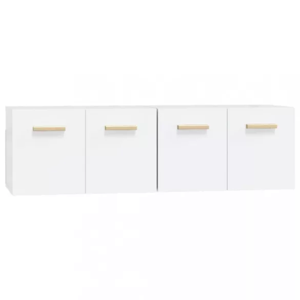 2 db fehér szerelt fa faliszekrény 60 x 36,5 x 35 cm