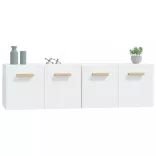 2 db fehér szerelt fa faliszekrény 60 x 36,5 x 35 cm