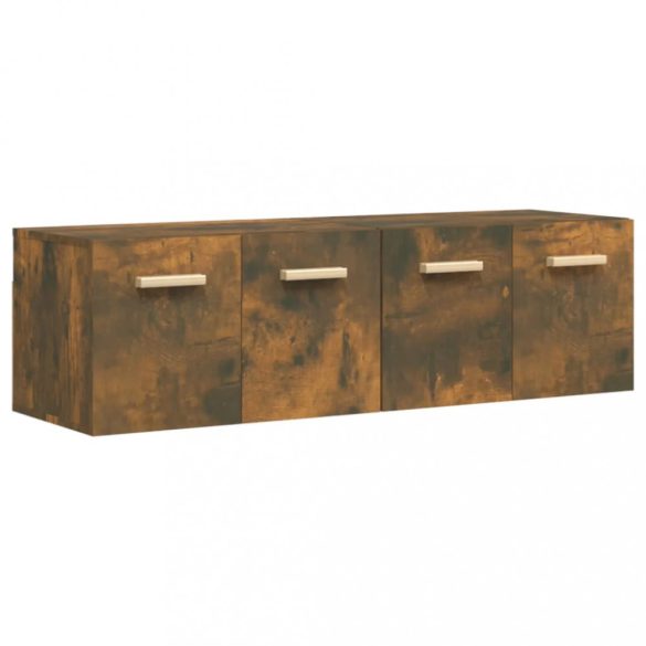 2 db füstös tölgy színű szerelt fa faliszekrény 60x36,5x35 cm