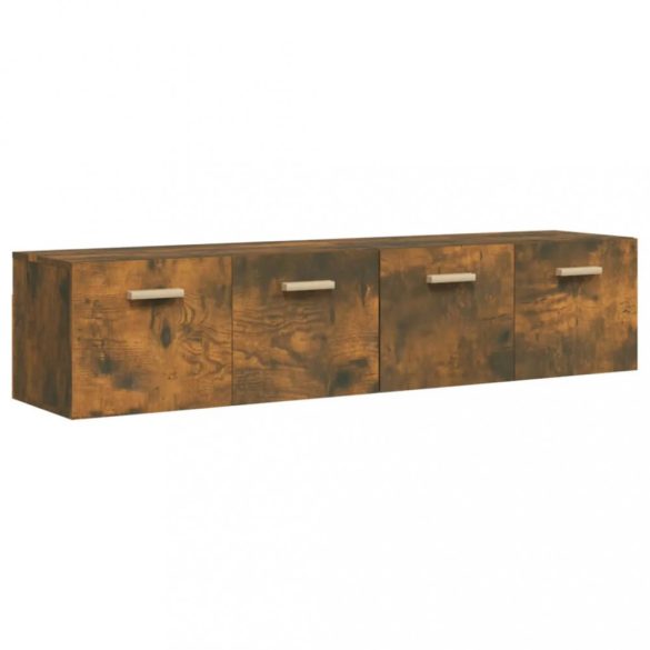 2 db füstös tölgy színű szerelt fa faliszekrény 80x35x36,5 cm