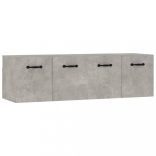 2 db betonszürke szerelt fa faliszekrény 80 x 35 x 36,5 cm