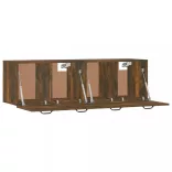 2 db füstös tölgy színű szerelt fa faliszekrény 80x35x36,5 cm