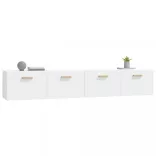 2 db fehér szerelt fa faliszekrény 100 x 36,5 x 35 cm