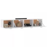 2 db fehér szerelt fa faliszekrény 100 x 36,5 x 35 cm