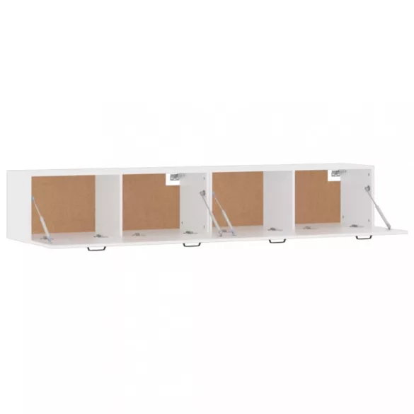 2 db fehér szerelt fa faliszekrény 100 x 36,5 x 35 cm