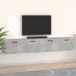 2 db betonszürke szerelt fa faliszekrény 100 x 36,5 x 35 cm