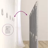 szürke sonoma színű szerelt fa ágyfejtámla szekrényekkel