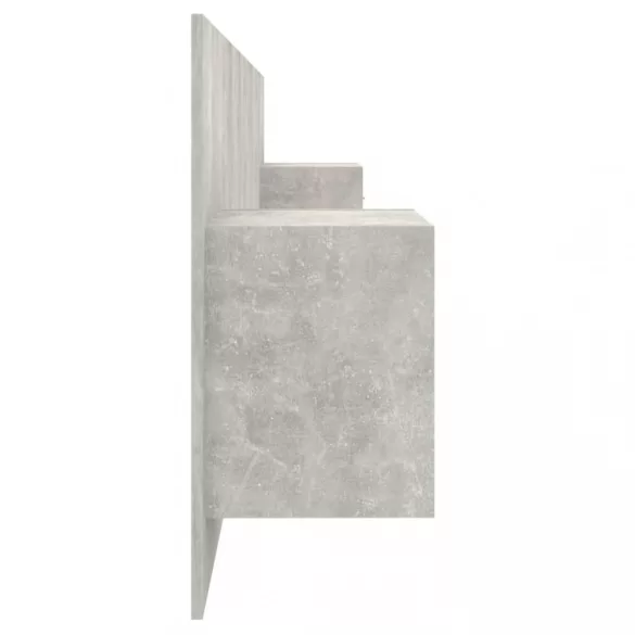 betonszürke szerelt fa ágyfejtámla szekrényekkel