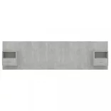 betonszürke szerelt fa ágyfejtámla szekrényekkel