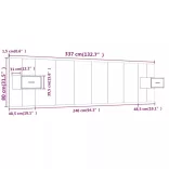 betonszürke szerelt fa ágyfejtámla szekrényekkel