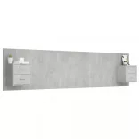 betonszürke szerelt fa ágyfejtámla szekrényekkel