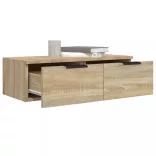 2 db sonoma tölgyszínű szerelt fa fali szekrény 68x30x20 cm