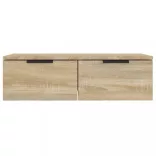 2 db sonoma tölgyszínű szerelt fa fali szekrény 68x30x20 cm