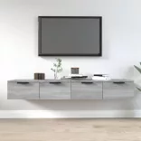 2 db szürke sonoma szerelt fa fali szekrény 68 x 30 x 20 cm