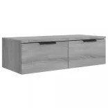 2 db szürke sonoma szerelt fa fali szekrény 68 x 30 x 20 cm
