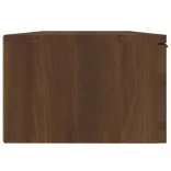 2 db barna tölgyszínű szerelt fa fali szekrény 68x30x20 cm