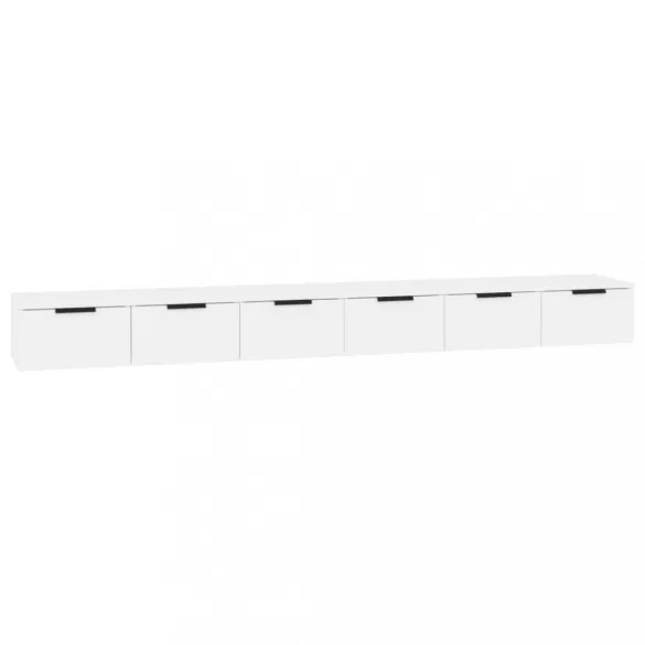 2 db fehér szerelt fa faliszekrény 102 x 30 x 20 cm