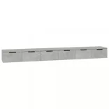 2 db betonszürke szerelt fa faliszekrény 102 x 30 x 20 cm