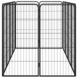 12-paneles fekete porszórt acél kutyakennel 50 x 100 cm