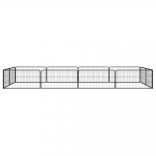 12-paneles fekete porszórt acél kutyakennel 100 x 50 cm