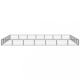 24 paneles fekete porszórt acél kutyakennel 100 x 50 cm