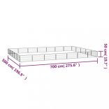 24 paneles fekete porszórt acél kutyakennel 100 x 50 cm