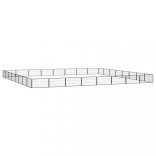 32-paneles fekete porszórt acél kutyakennel 100 x 50 cm