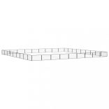 36-paneles fekete porszórt acél kutyakennel 100 x 50 cm