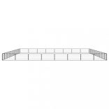 36-paneles fekete porszórt acél kutyakennel 100 x 50 cm