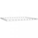 40-paneles fekete porszórt acél kutyakennel 100 x 50 cm