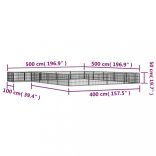 20-paneles fekete porszórt acél kutyakennel 100 x 50 cm
