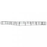 24 paneles fekete porszórt acél kutyakennel 100 x 50 cm