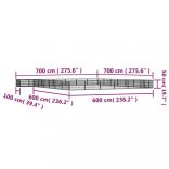 28-paneles fekete porszórt acél kutyakennel 100 x 50 cm