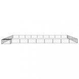 36-paneles fekete porszórt acél kutyakennel 100 x 50 cm