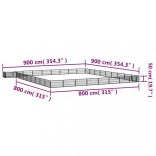 36-paneles fekete porszórt acél kutyakennel 100 x 50 cm