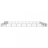 40-paneles fekete porszórt acél kutyakennel 100 x 50 cm