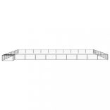 40-paneles fekete porszórt acél kutyakennel 100 x 50 cm